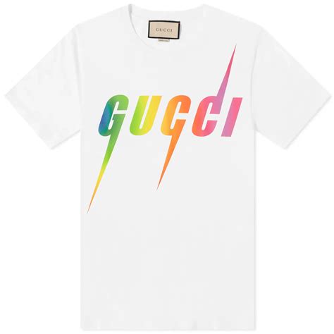 blue gucci shirt rainbow